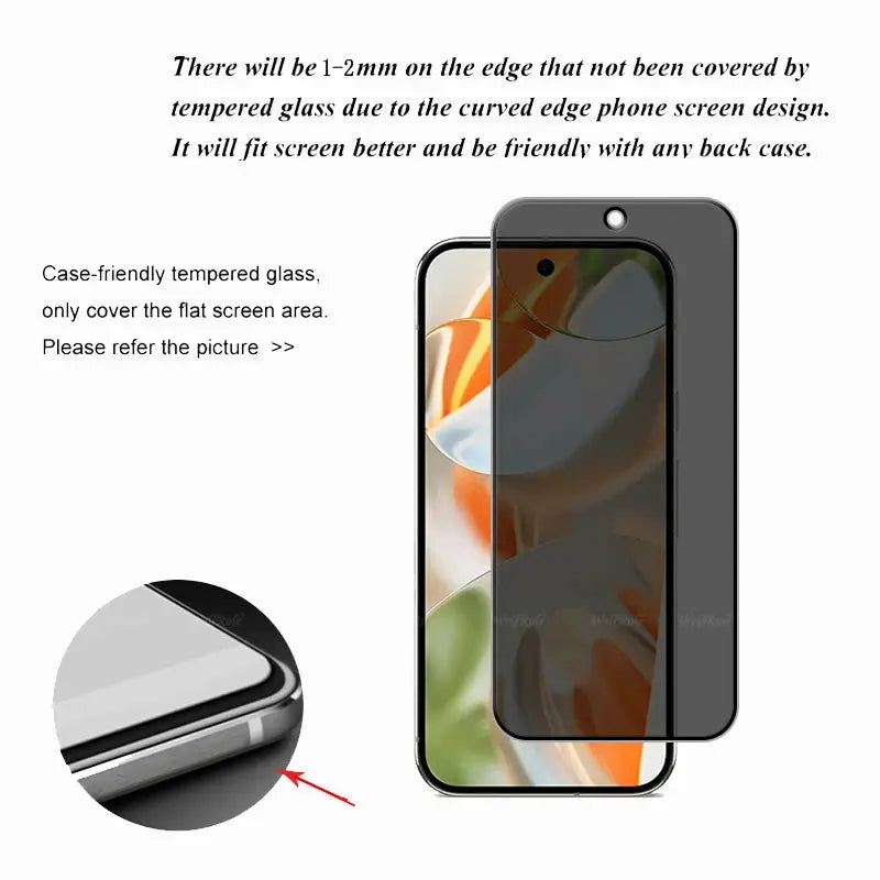 Glass Privacy Anti-Spy Screen Protector for Google Pixel – Lens Glass - CPC Axessorize 