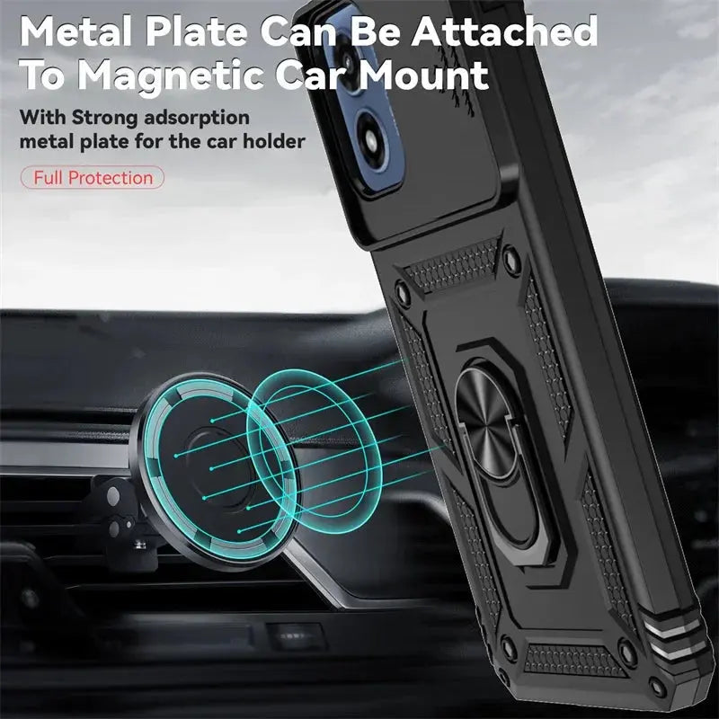 Armor Shockproof Case For Motorola Moto G Play 2024 G Power Stylus Pure 5G 2023 2022 Cover Ring Car Holder Shell Coque Funda 