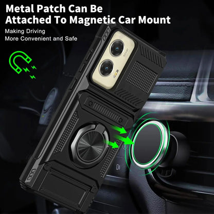 Case For Motorola Edge 50 Fusion Edge 50 Ultrra G 2024 G Stylus 5G G Play Card Holder Rotated Layer Heavy Shockproof Wallet Case 