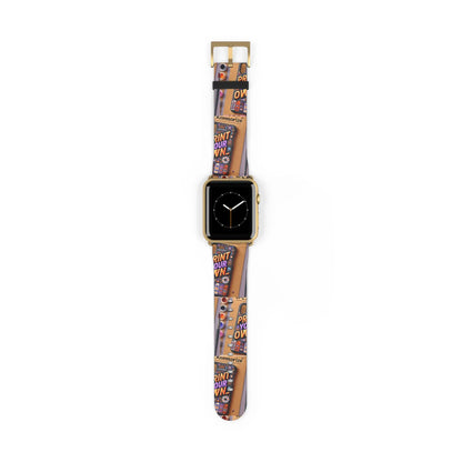 Customizable Watch Band - Print Your Own Design  42-45-mm-Gold-Matte