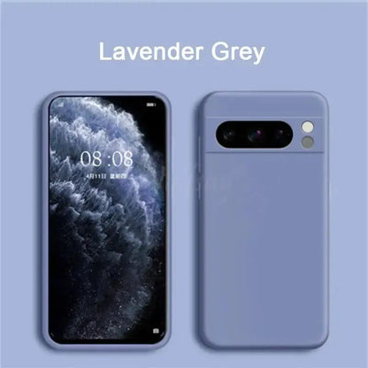 Case for Google Pixel – Liquid Silicone Rubber Protector, TPU Shockproof Case - CPC Axessorize PIXEL-9-PRO-LAVENDER-GREY