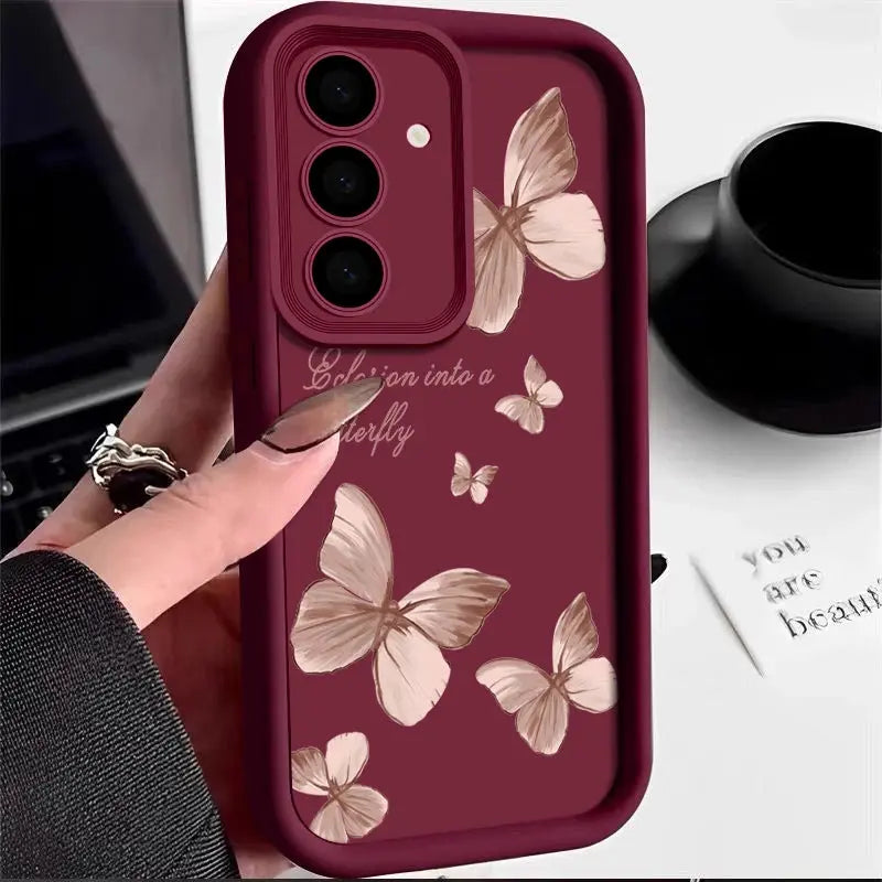 Gold Butterfly Soft TPU Case for Samsung Galaxy - CPC Axessorize