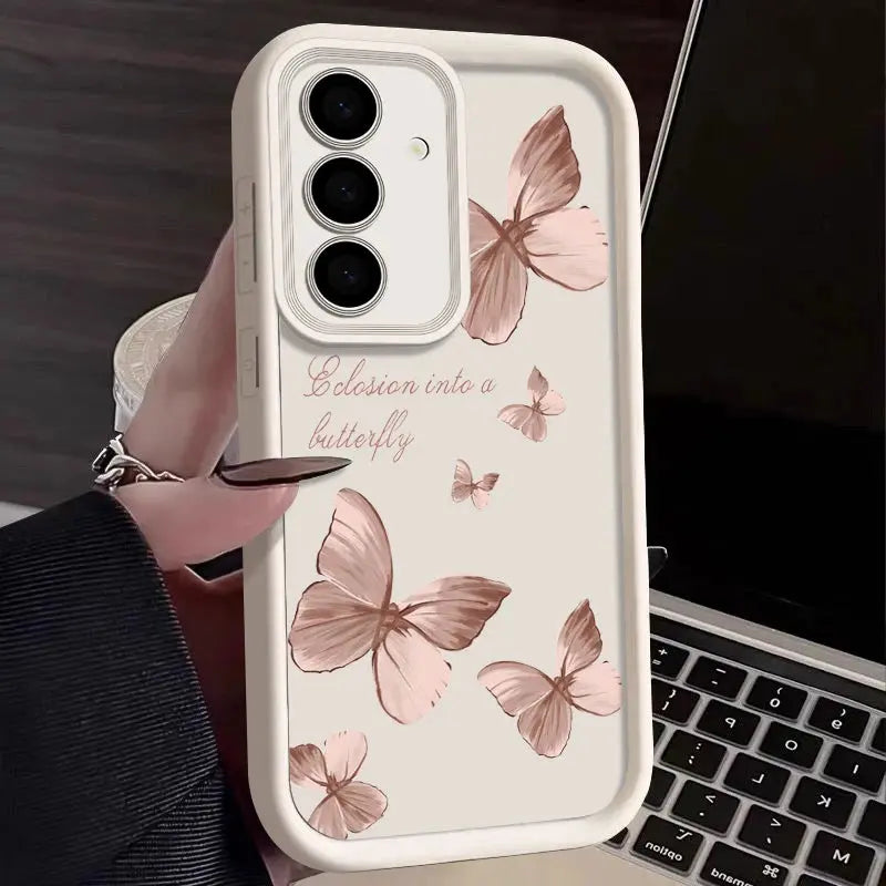 Gold Butterfly Soft TPU Case for Samsung Galaxy - CPC Axessorize