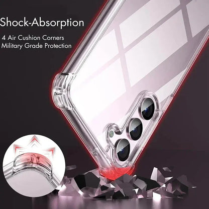 Hybrid Shockproof Case for Samsung Galaxy – Clear Hard Case - CPC Axessorize