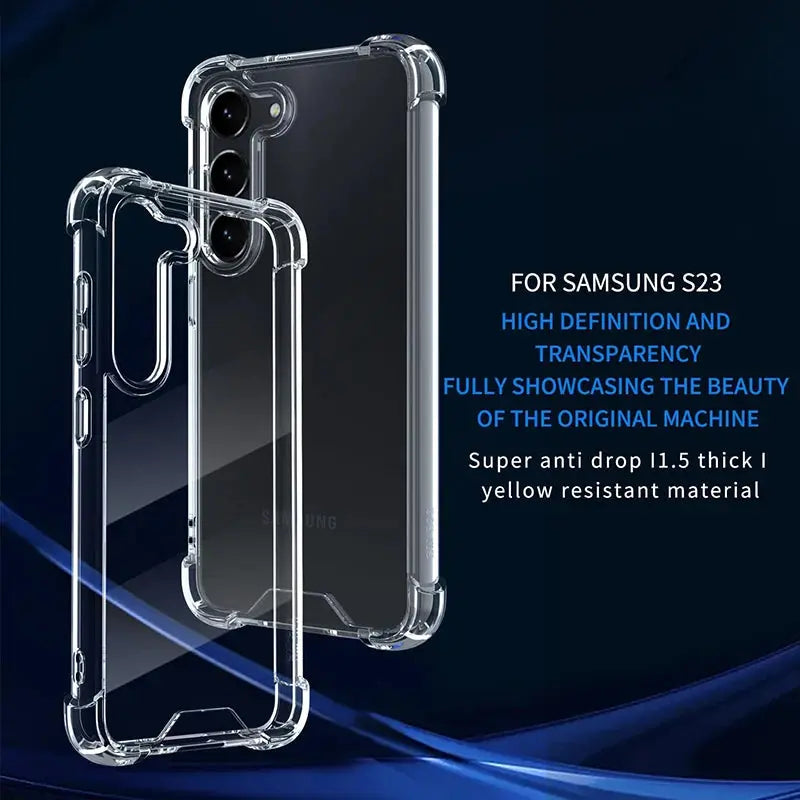 Hybrid Shockproof Case for Samsung Galaxy – Clear Hard Case - CPC Axessorize