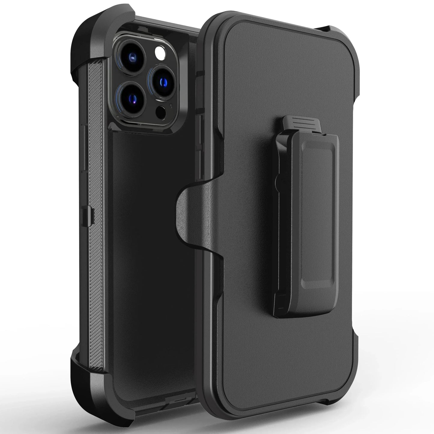 Luxury Otter Armor Box Phone Case for Apple – Shockproof, Soft Bumpers, Belt Clamp & Hard Cover 